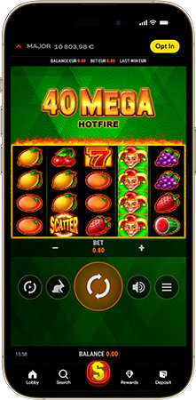 ShakeBet-spel in 40 mega